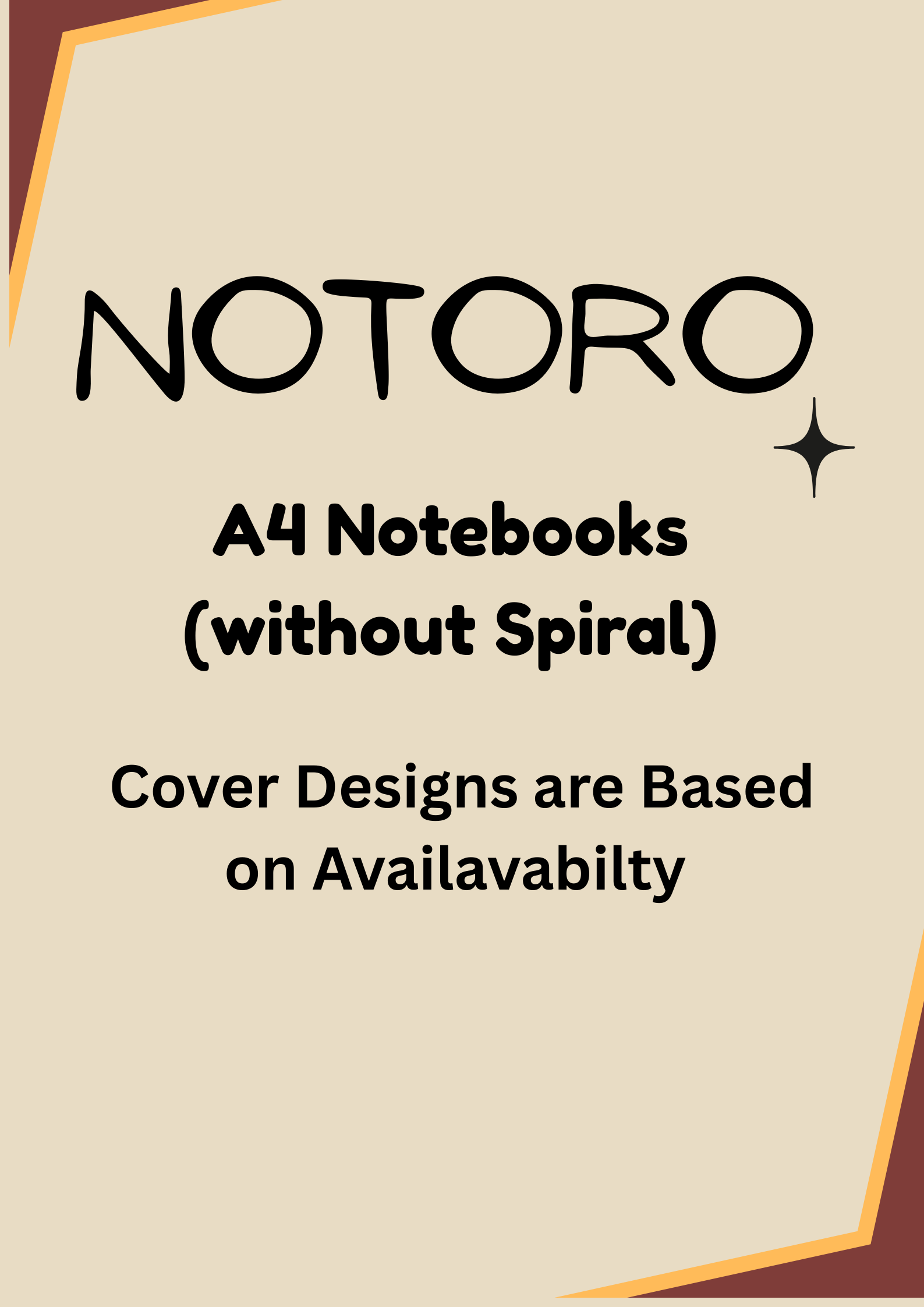 Without Spiral A4 Notebook Register White pages