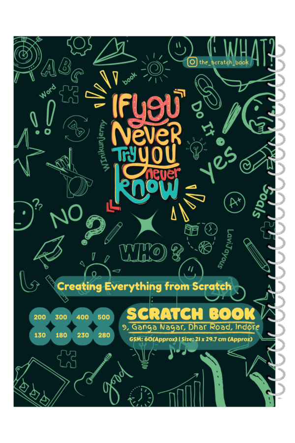 Aesthetic Print Scratchbook Spiral notebook - Image 2