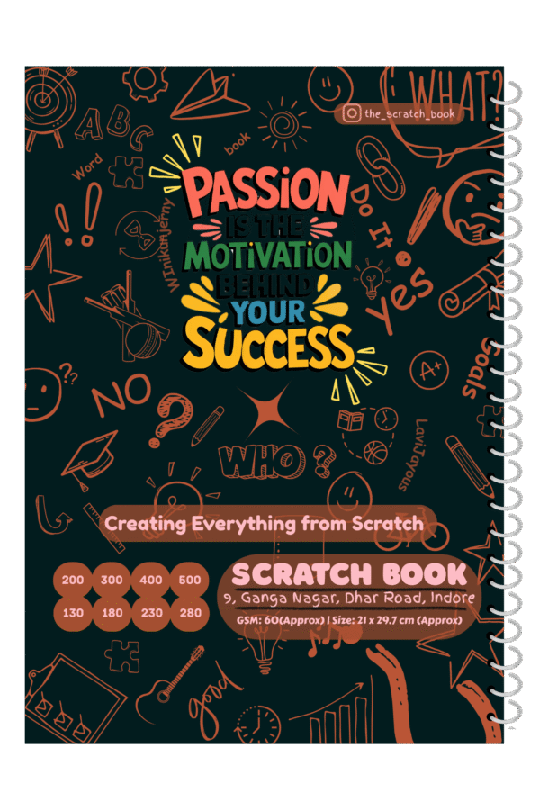 Scratchbook back cover spiral notebook