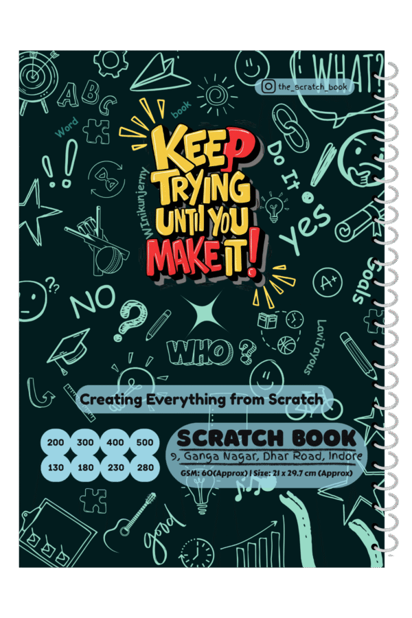 Scratchbook Notebook spiral notebook on wheels