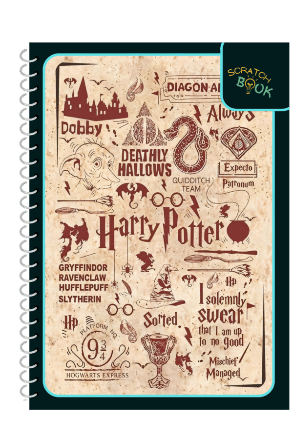 Harrry Potter Scratchbook Spiral notebook